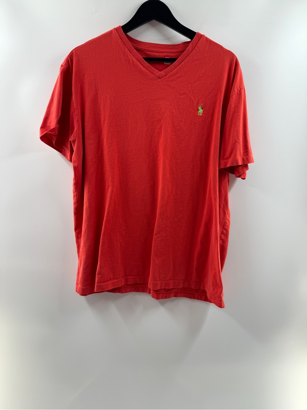 Polo Ralph Lauren Red V-Neck Pony T-Shirt – Men’s Estimated XL